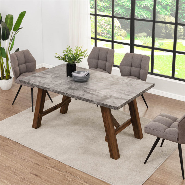 Ivy Bronx Concrete Effect 150Cm Dining Table Wayfair.co.uk